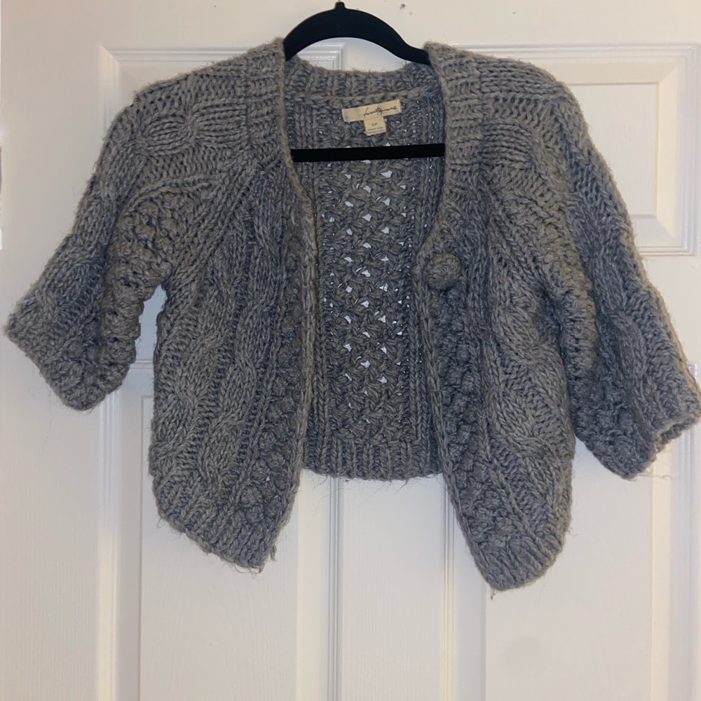 Forever 21 Gray Knit Women's Crop Cardigan
